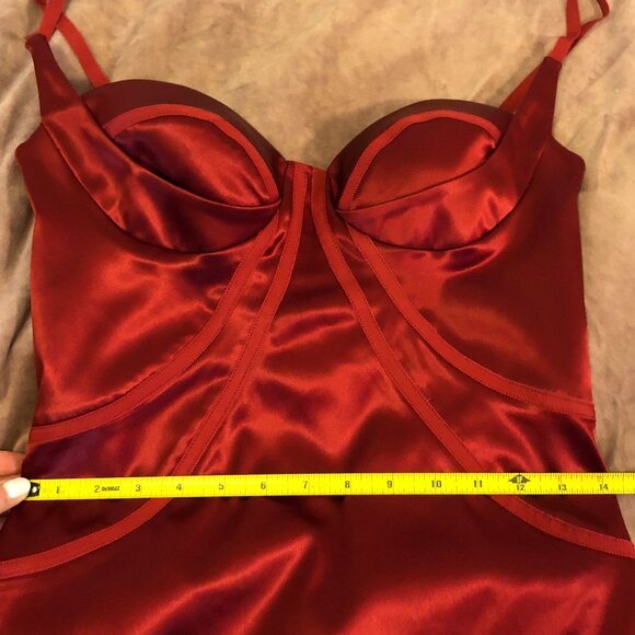 Dina Bar-El Red Satin Dress - Picture 7 of 12